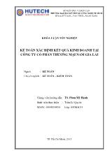 Khóa luận Kế toán xác định kết quả kinh doanh tại công ty cổ phần thương mại Nam Gia Lai