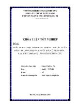 Khóa luận Phát triển hoạt động kinh doanh của các ngân hàng thương mại Nhà nước sau cổ phần hóa - Lấy VietcomBank làm điểm nghiên cứu