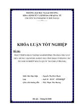 Khóa luận Phát triển hoạt động Marketing trong cho vay tiêu dùng tại ngân hàng thương mại cổ phần các doanh nghiệp ngoài quốc doanh (VPBank)