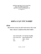 Khóa luận Thị trường ngoại tệ liên ngân hàng Việt Nam - Thực trạng và định hướng phát triển