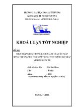 Khóa luận Thực trạng hoạt động kinh doanh của các ngân hàng thương mại Việt Nam trong tiến trình hội nhập kinh tế quốc tế