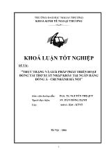 Khóa luận Thực trạng và giải pháp phát triển hoạt động tài trợ xuất nhập khẩu tại ngân hàng Đông Á - Chi nhánh Hà Nội