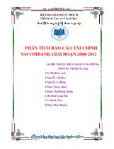 Phân tích báo cáo tài chính SacomBank giai đoạn 2008-2012