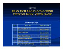 Phân tích báo cáo tài chính VietcomBank, VietinBank