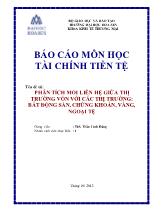 Phân tích mối liên hệ giữa thị trường vốn với các thị trường bất động sản, chứng khoán, vàng, ngoại tệ