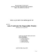 Tiểu luận Asia Confronts the Impossible Trinity