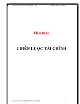 Tiểu luận Chiến lược tài chính