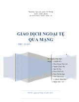 Tiểu luận Giao dịch ngoại tệ qua mạng