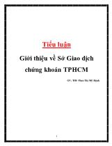 Tiểu luận Giới thiệu về Sở giao dịch chứng khoán TPHCM