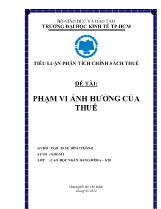 Tiểu luận Phạm vi ảnh hưởng của thuế