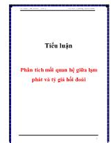 Tiểu luận Phân tích mối quan hệ giữa lạm phát và tỷ giá hối đoái