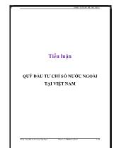 Tiểu luận Quỹ đầu tư chỉ số nước ngoài tại Việt Nam