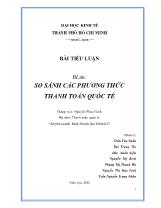 Tiểu luận So sánh các phương thức thanh toán quốc tế