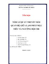 Tiểu luận Tóm lược lý thuyết mối quan hệ giữa lạm phát mục tiêu và ngưỡng bội chi