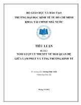 Tóm lượt lý thuyết về mối quan hệ giữa lạm phát và tăng trưởng kinh tế