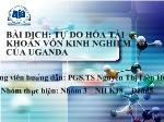 Tự do hóa tài khoản vốn kinh nghiệm của Uganda