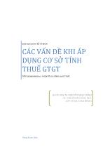 Các vấn đề khi áp dụng cơ sở tính thuế giá trị gia tăng