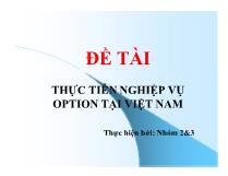 Đề tài Thực tiễn nghiệp vụ Option tại Việt Nam