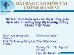 Đề tài Tính hiệu quả của thị trường giao dịch nhỏ ở trường hợp thị trường chứng khoán Việt Nam