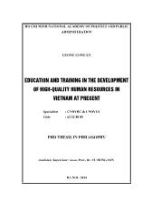 Education and training in the development of high-Quality human resources in vietnam at present