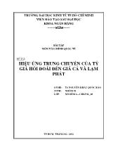 Hiệu ứng trung chuyển của tỷ giá hối đoái đến giá cả và lạm phát