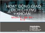 Hoạt động giao dịch chứng khoán