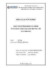 Khóa luận Phân tích tình hình tài chính ngân hàng TMCP Sài Gòn Thương Tín