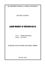 Labor market at mekong delta