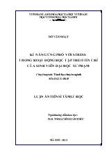 Luận án Kĩ năng ứng phó với Stress trong hoạt động học tập theo tín chỉ của sinh viên Đại học sư phạm