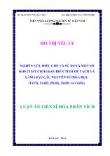 Luận án Nghiên cứu điều chế và sử dụng một số hợp chất Chitosan biến tính để tách và làm giàu các nguyên tố hóa học (U(VI), Cu(II), Pb(II), Zn(II) và Cd(II))