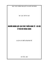 Luận án Nguồn nhân lực cho phát triển Kinh tế - Xã hội ở thủ đô Viêng Chăn