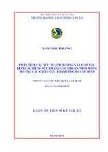 Luận án Phân tích các yếu tố ảnh hưởng và cơ sở xác định các hệ số sức kháng cọc khoan nhồi móng mố trụ cầu ở khu vực Thành phố Hồ Chí Minh