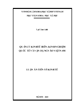 Luận án Quản lý kinh tế biển - Kinh nghiệm quốc tế và vận dụng vào Việt Nam
