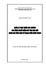 Luận án Quản lý phát triển các trường Cao đẳng nghề nhằm đáp ứng nhu cầu nhân lực kinh tế trọng điểm Miền Trung