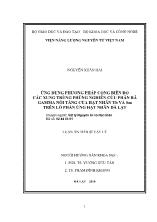 Luận án Ứng dụng phương pháp biên độ các xung trùng phùng nghiên cứu phân rã Gamma nối tầng của hạt nhân Yb và Sm trên lò phản ứng hạt nhân Đà Lạt