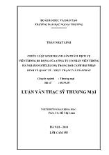 Luận văn Chiến lược kinh doanh sản phẩm dịch vụ viễn thông di động của công ty cổ phần viễn thông Hà Nội (HanoiTelecom) trong bối cảnh hội nhập kinh tế quốc tế - Thực trạng và giải pháp