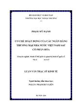 Luận văn Cơ chế hoạt động của các ngân hàng thương mại Nhà nước Việt Nam sau cổ phần hóa