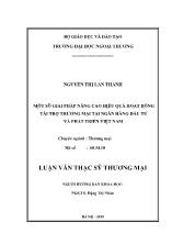 Luận văn Một số giải pháp nâng cao hiệu quả hoạt động tài trợ thương mại tại ngân hàng đầu tư và phát triển Việt Nam