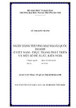 Luận văn Ngân hàng thương mại ngoài quốc doanh ở Việt Nam - Thực trạng phát triển và một số đề xuất, kiến nghị