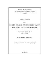 Luận văn Nghiên cứu các công nghệ cơ bản và ứng dụng truyền hình di động