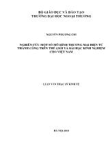 Luận văn Nghiên cứu một số mô hình thương mại điện tử thành công trên thế giới và bài học kinh nghiệm cho Việt Nam