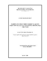 Luận văn Nghiên cứu phát triển nghiệp vụ quyền chọn tiền tệ tại các ngân hàng thương mại Việt Nam