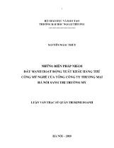 Luận văn Những biện pháp nhằm đẩy mạnh hoạt động xuất khẩu hàng thủ công mỹ nghệ của tổng công ty thương mại Hà Nội sang thị trường Mỹ