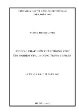 Luận văn Phương pháp biến phân trong việc tìm nghiệm của phương trình vi phân