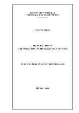 Luận văn Quản lý chi phí tại tổng công ty hàng không Việt Nam