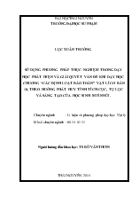 Luận văn Sử dụng phương pháp thực nghiệm trong dạy học phát hiện và giải quyết vấn đề khi dạy học chương 