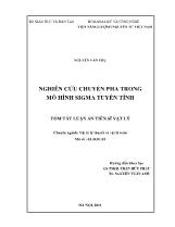 Luận văn Tóm tắt Nghiên cứu chuyển pha trong mô hình Sigma tuyến tính