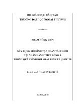 Luận văn Xây dựng mô hình tập đoàn tài chính tại ngân hàng TMCP Đông Á trong quá trình hội nhập kinh tế quốc tế