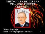 Những vấn đề cơ bản của học thuyết keynes