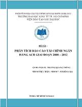 Phân tích báo cáo tài chính ngân hàng ACB giai đoạn 2008-2012